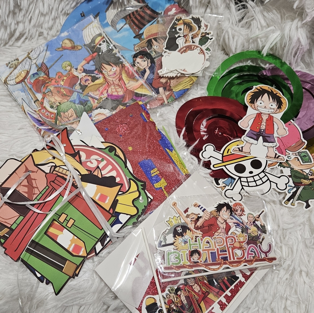 One piece birthday decoration bundle